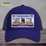 Carolina Girl South Carolina Novelty License Plate Hat Mesh / Royal Blue