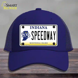 Speedway Indiana Novelty License Plate Hat Mesh / Royal Blue