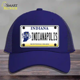 Indianapolis Indiana Novelty License Plate Hat Mesh / Royal Blue