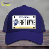 Fort Wayne Indiana Novelty License Plate Hat Mesh / Royal Blue