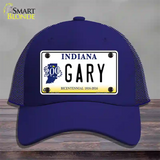 Gary Indiana Novelty License Plate Hat Mesh / Royal Blue