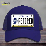 Retired Indiana Novelty License Plate Hat Mesh / Royal Blue