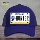 Hunter Indiana Bicentennial Novelty License Plate Hat Mesh / Royal Blue