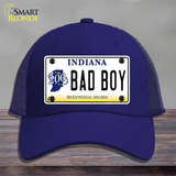 Bad Boy Indiana Novelty License Plate Hat Mesh / Royal Blue