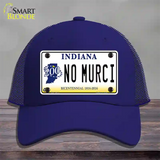 No Murci Indiana Novelty License Plate Hat Mesh / Royal Blue