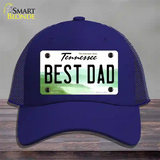 Best Dad Tennessee Novelty License Plate Hat Mesh / Royal Blue