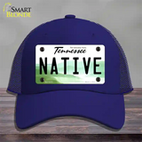 Native Tennessee Novelty License Plate Hat Mesh / Royal Blue