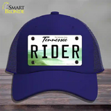 Rider Tennessee Novelty License Plate Hat Mesh / Royal Blue