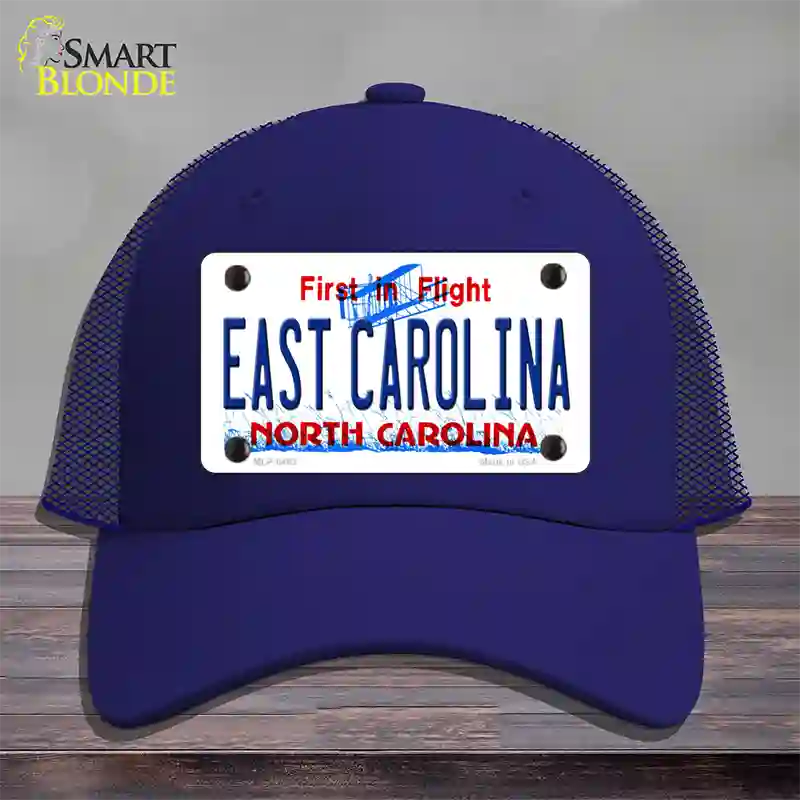 East Carolina North Carolina Novelty License Plate Hat Mesh / Royal Blue