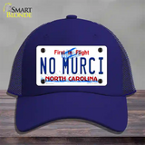 No Murci North Carolina Novelty License Plate Hat Mesh / Royal Blue