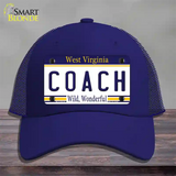 Coach West Virginia Novelty License Plate Hat Mesh / Royal Blue