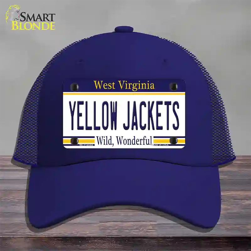 Yellow Jackets West Virginia Novelty License Plate Hat Mesh / Royal Blue