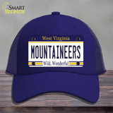 Mountaineers West Virginia Novelty License Plate Hat Mesh / Royal Blue