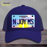 N Joy Mississippi Novelty License Plate Hat Mesh / Royal Blue