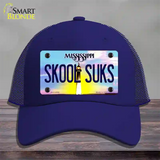 Skool Suks Mississippi Novelty License Plate Hat Mesh / Royal Blue