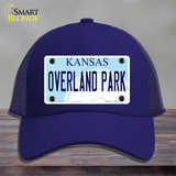 Overland Park Kansas Novelty License Plate Hat Mesh / Royal Blue