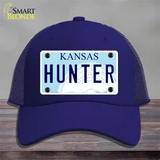 Hunter Kansas Novelty License Plate Hat Mesh / Royal Blue