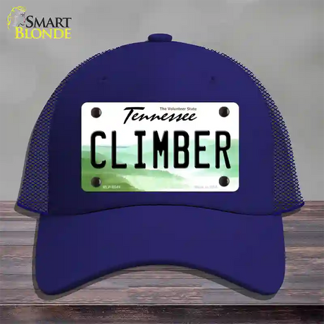 Climber Tennessee Novelty License Plate Hat Mesh / Royal Blue