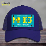 MMM Beer New Mexico Novelty License Plate Hat Mesh / Royal Blue