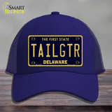 Tailgtr Delaware Novelty License Plate Hat Mesh / Royal Blue