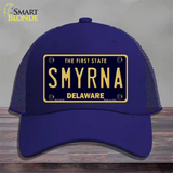 Smyrna Delaware Novelty License Plate Hat Mesh / Royal Blue