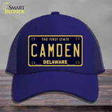 Camden Delaware Novelty License Plate Hat Mesh / Royal Blue