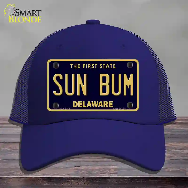 Sun Bum Delaware Novelty License Plate Hat Mesh / Royal Blue