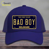 Bad Boy Delaware Novelty License Plate Hat Mesh / Royal Blue