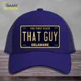 That Guy Delaware Novelty License Plate Hat Mesh / Royal Blue