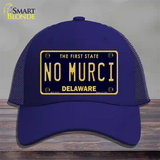 No Murci Delaware Novelty License Plate Hat Mesh / Royal Blue