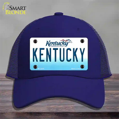 Kentucky Novelty License Plate Hat Mesh / Royal Blue