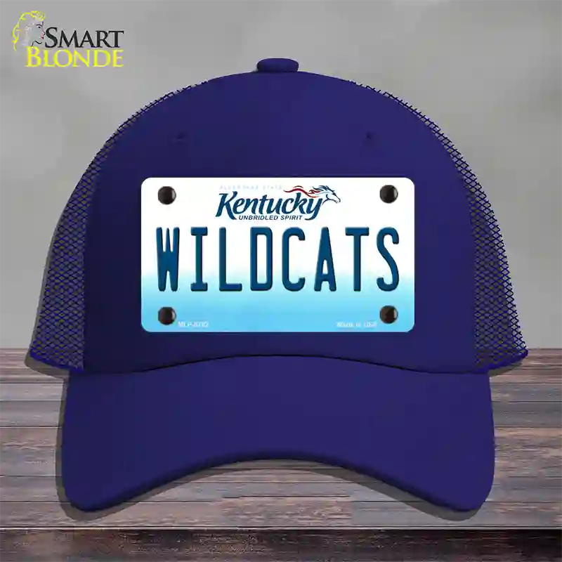 Wildcats Kentucky Novelty License Plate Hat Mesh / Royal Blue