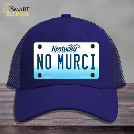 No Murci Kentucky Novelty License Plate Hat Mesh / Royal Blue