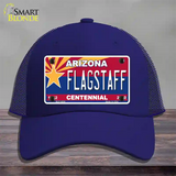 Arizona Centennial Flagstaff Novelty License Plate Hat Mesh / Royal Blue