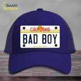 Bad Boy California Novelty License Plate Hat Mesh / Royal Blue