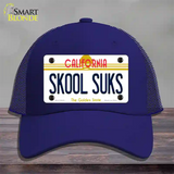 Skool Suks California Novelty License Plate Hat Mesh / Royal Blue