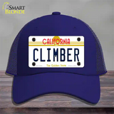 Climber California Novelty License Plate Hat Mesh / Royal Blue