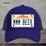 MMM Beer California Novelty License Plate Hat Mesh / Royal Blue