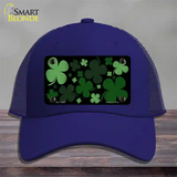 Clovers Novelty License Plate Hat Mesh / Royal Blue