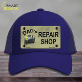 Dads Repair Shop Novelty License Plate Hat Mesh / Royal Blue