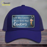 When Girls Had Cooties Novelty License Plate Hat Mesh / Royal Blue