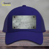 White Oil Rubbed Solid Novelty License Plate Hat Mesh / Royal Blue