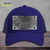 Black Oil Rubbed Solid Novelty License Plate Hat Mesh / Royal Blue