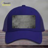 Gray Oil Rubbed Solid Novelty License Plate Hat Mesh / Royal Blue