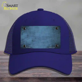 Light Blue Oil Rubbed Solid Novelty License Plate Hat Mesh / Royal Blue