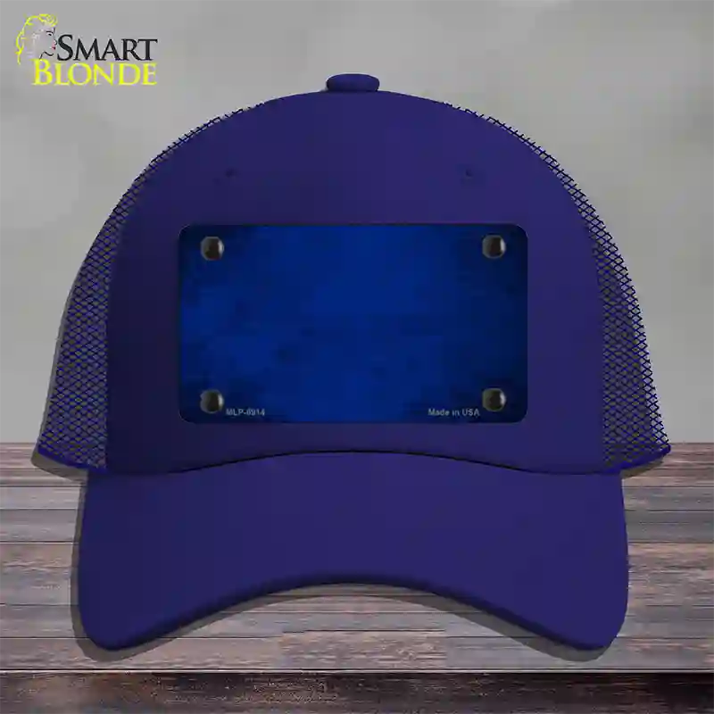 Royal Blue Oil Rubbed Solid Novelty License Plate Hat Mesh / Royal Blue