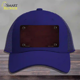 Burguny Oil Rubbed Solid Novelty License Plate Hat Mesh / Royal Blue