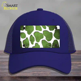 Lime Green White Giraffe Oil Rubbed Novelty License Plate Hat Mesh / Royal Blue