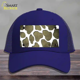 Gold White Giraffe Oil Rubbed Novelty License Plate Hat Mesh / Royal Blue