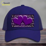 Purple White Anchor Hearts Oil Rubbed Novelty License Plate Hat Mesh / Royal Blue